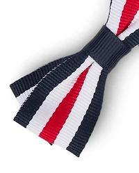 Girls Striped Bow Hair Clips 4-Pack - Uniform