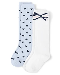Girls Knee Socks 2-Pack - Uniform