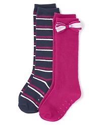Girls Knee Socks 2-Pack - Uniform