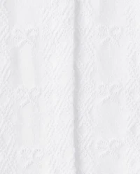 Girls Pointelle Bow Tights 2-Pack - Uniform