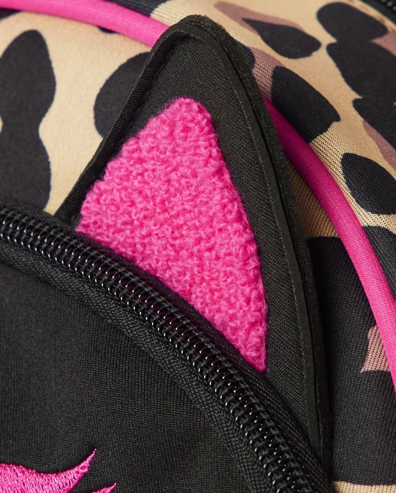 Girls Embroidered Cat Backpack - Uniform