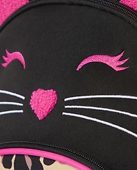 Girls Embroidered Cat Backpack - Uniform