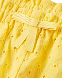 Short à œillets pour fille - Punch l'ananas