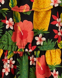 Robe à épaules dénudées Fille Pineapple - Punch l'ananas