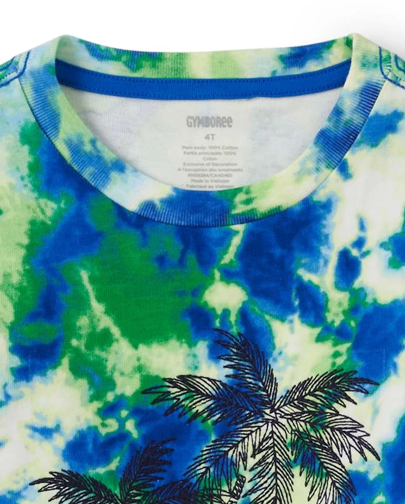 Haut palmier tie dye pour garçon - Festival de musique