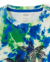 Haut palmier tie dye pour garçon - Festival de musique