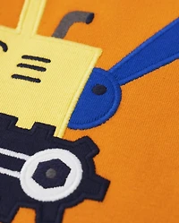 Pyjama ajusté en coton pour garçon avec motif de véhicule chantier - Gymmies