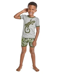 Boys Lizard Snug Fit Cotton Pajamas - Gymmies