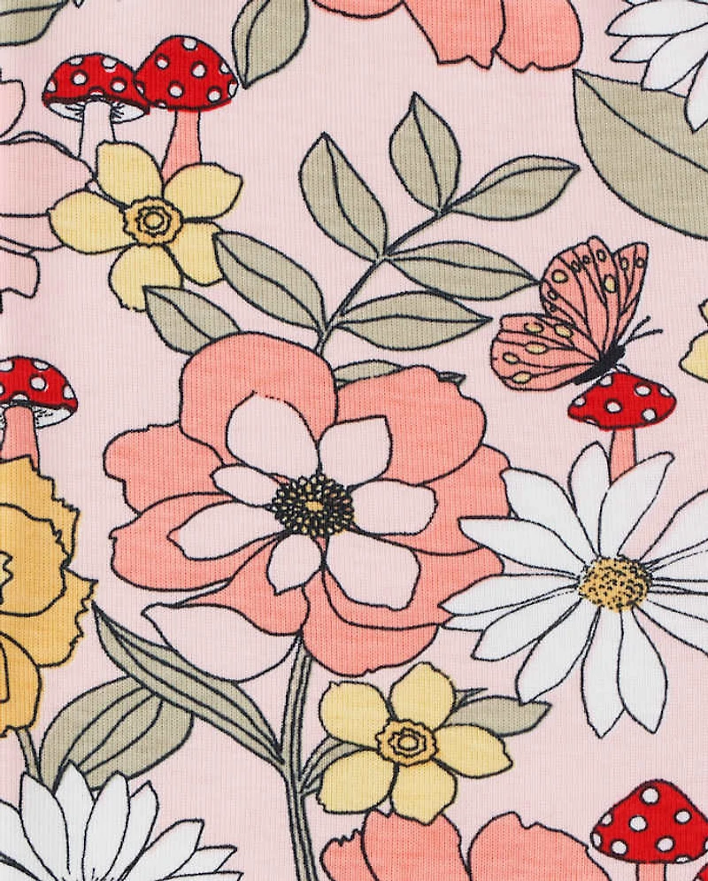 Girls Butterfly Snug Fit Cotton Pajamas - Gymmies