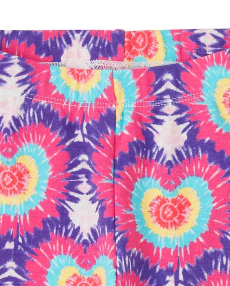 Leggings Capri Fille Tie Dye Heart - Festival de musique
