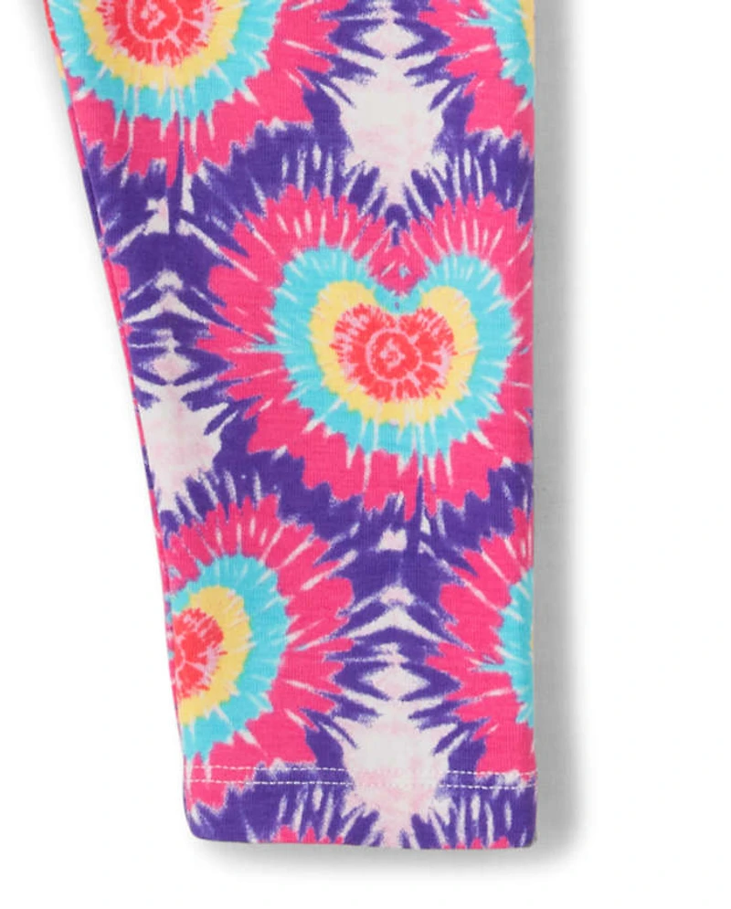 Leggings Capri Fille Tie Dye Heart - Festival de musique