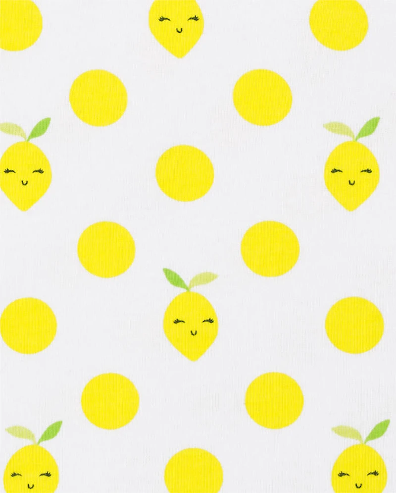 Girls Lemon Snug Fit Cotton Pajamas - Gymmies