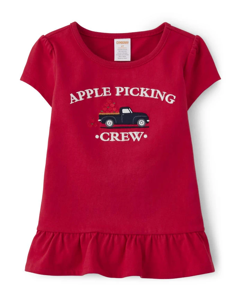 Girls Matching Family Apple Picking Top - Head of the Class
