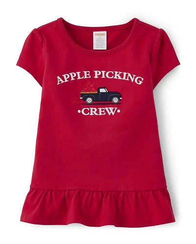 Girls Matching Family Apple Picking Top - Head of the Class