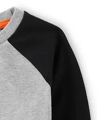 Haut raglan brodé pour garçon avec motif chien - Trick or Treat