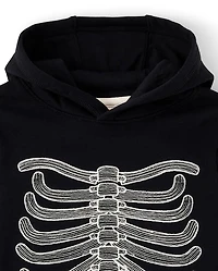Boys Embroidered Skeleton Hoodie - Trick or Treat