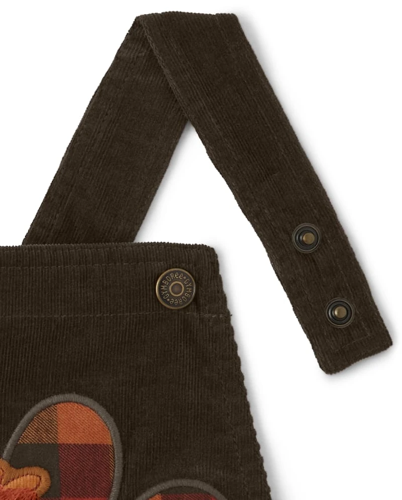 Girls Turkey Corduroy Jumper - Autumn Harvest