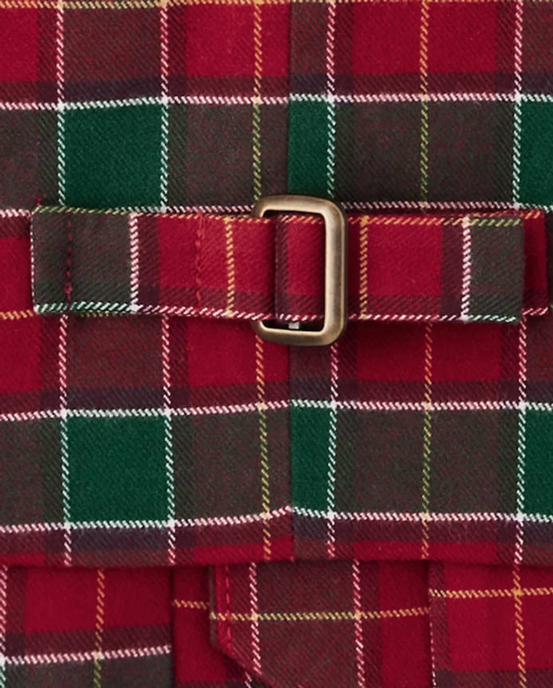 Boys Plaid Vest - Holiday Traditions