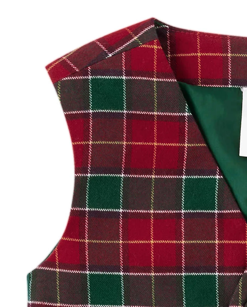 Boys Plaid Vest - Holiday Traditions