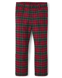 Boys Plaid Dress Pants - Holiday Traditions
