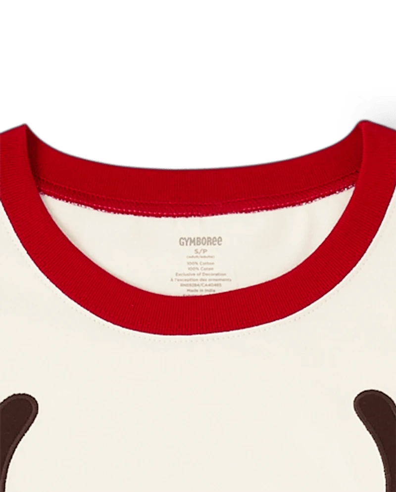 Pyjamas en coton assortis pour toute la famille, motif rennes, adultes
