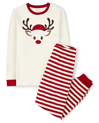 Adult Matching Family Reindeer Cotton Pajamas