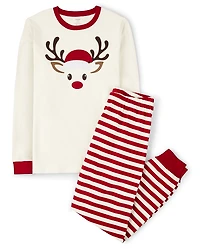 Adult Matching Family Reindeer Cotton Pajamas