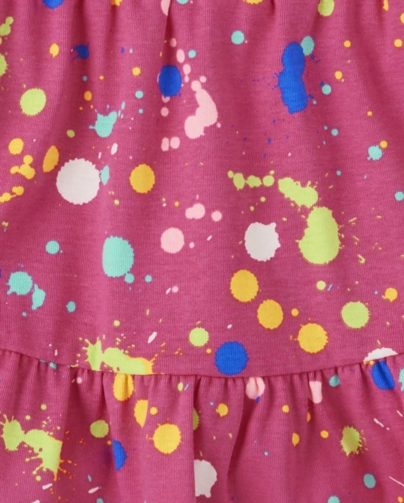 Girls Paint Splatter Skort - Future Artist