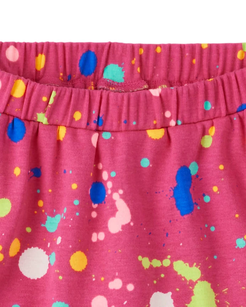 Jupe-short Fille Paint Splatter - Future Artist