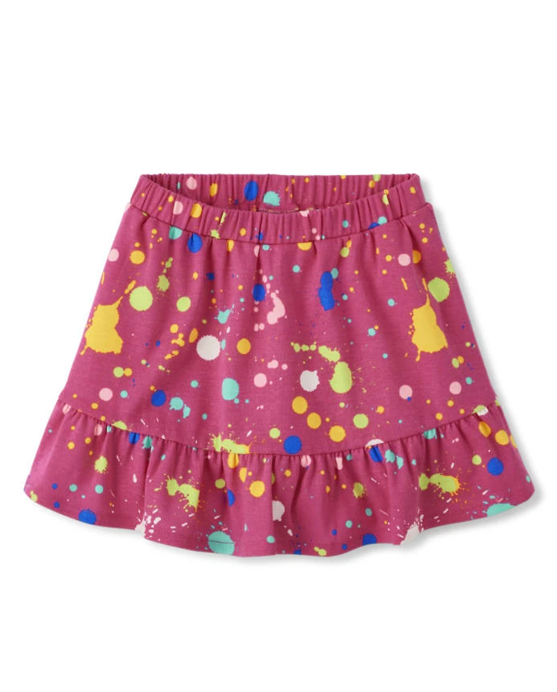 Girls Paint Splatter Skort - Future Artist