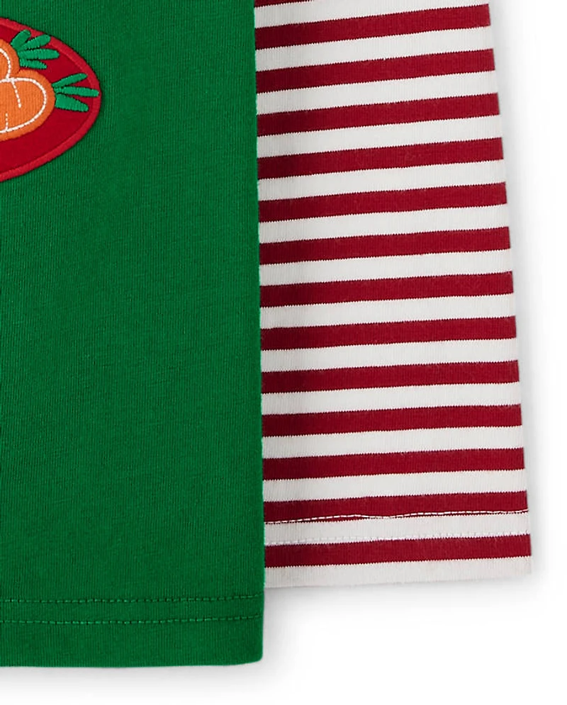 Boys Embroidered Reindeer Layered Top - Holiday Express