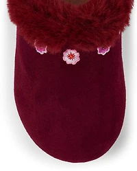 Girls Embroidered Flower Clogs - Spice Market