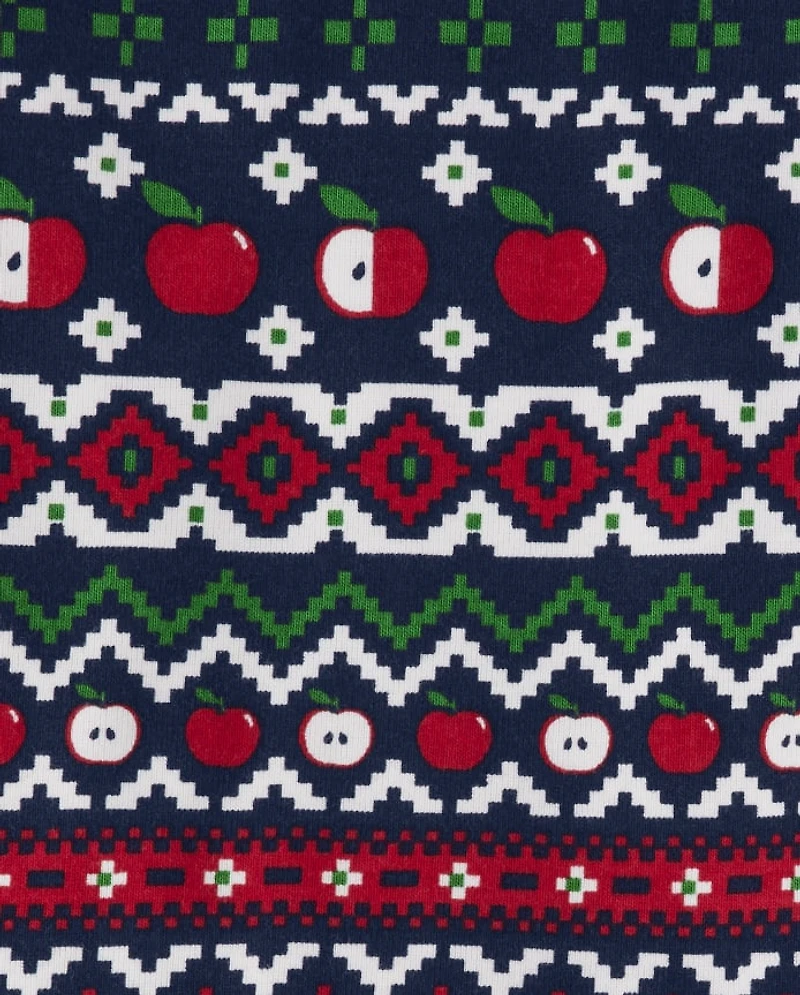 Pyjama en coton ajusté à motif Fair Isle pour enfants