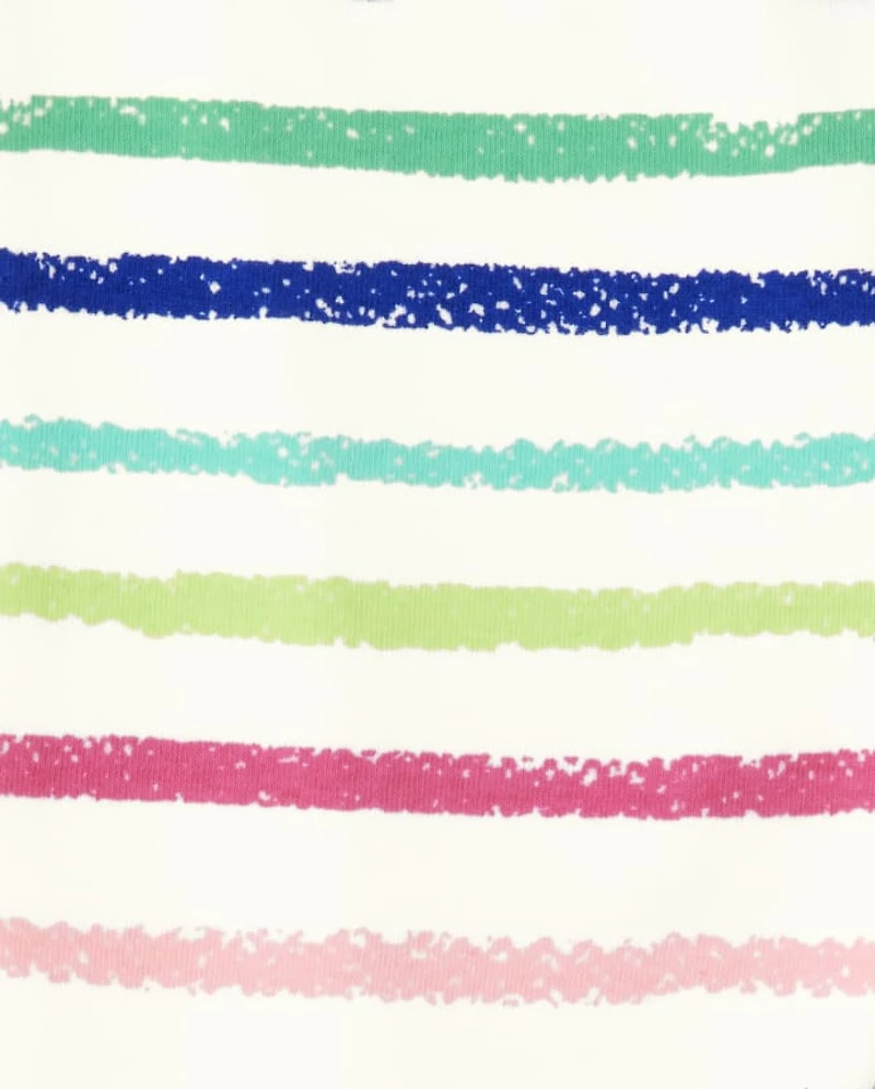 Girls Rainbow Striped Leggings - Future Artist