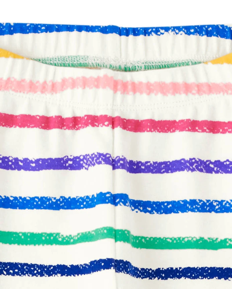 Girls Rainbow Striped Leggings - Future Artist