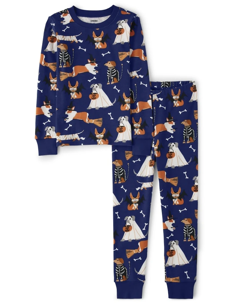 Boys Halloween Dog Snug Fit Cotton Pajamas