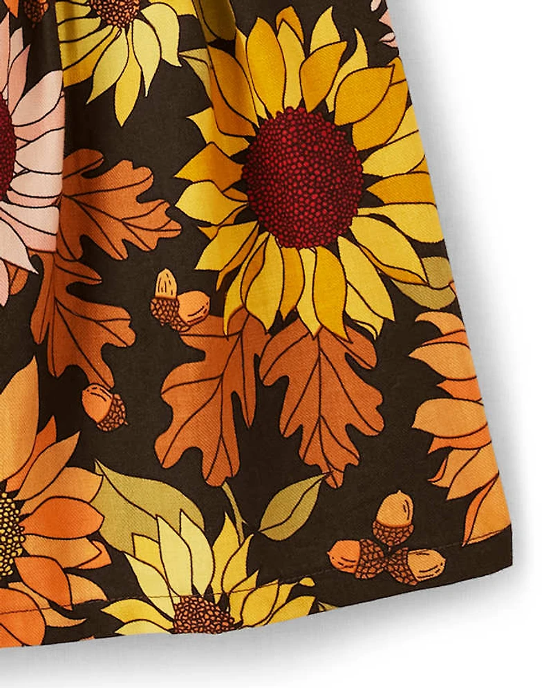 Girls Sunflower Skort - Autumn Harvest