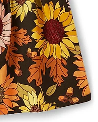 Girls Sunflower Skort - Autumn Harvest