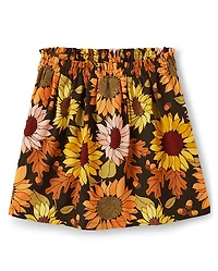 Girls Sunflower Skort - Autumn Harvest