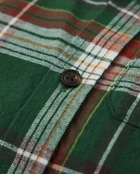 Chemise boutonnée à carreaux pour garçon - Récolte d'automne