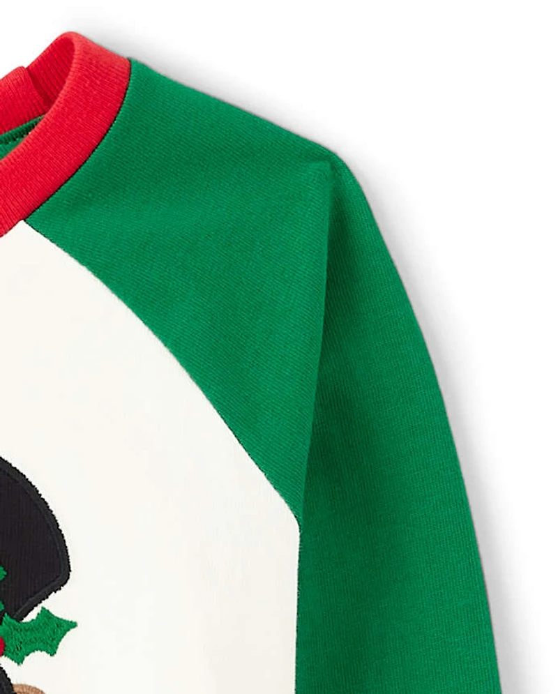 Boys Gingerbread Raglan Top - Holiday Express