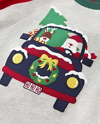 Haut raglan brodé pour garçon avec motif camion - Holiday Express