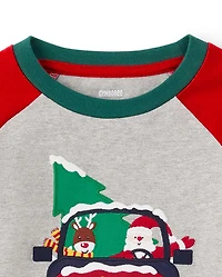 Haut raglan brodé pour garçon avec motif camion - Holiday Express