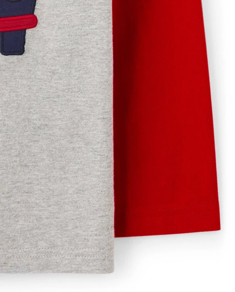 Boys Embroidered Truck Raglan Top - Holiday Express