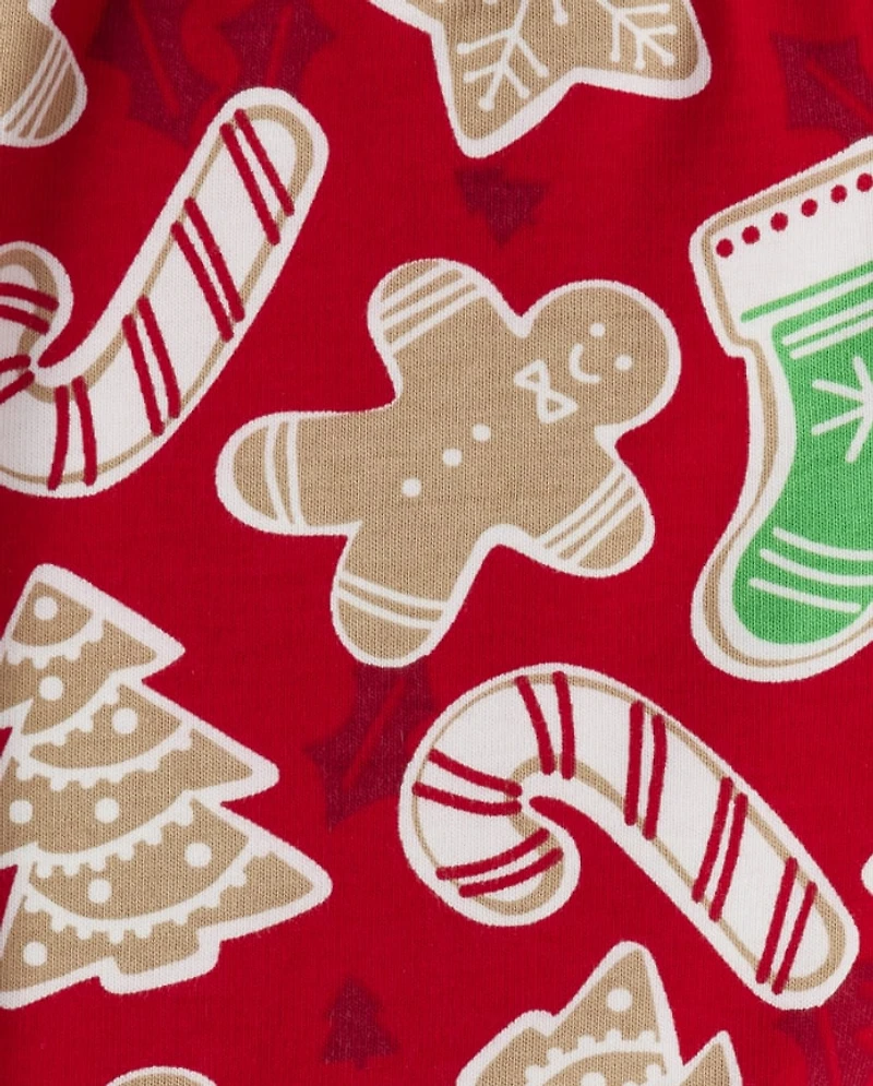 Kids Gingerbread Snug Fit Cotton Pajamas