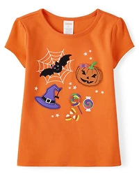 Haut brodé Halloween pour fille - Trick or Treat