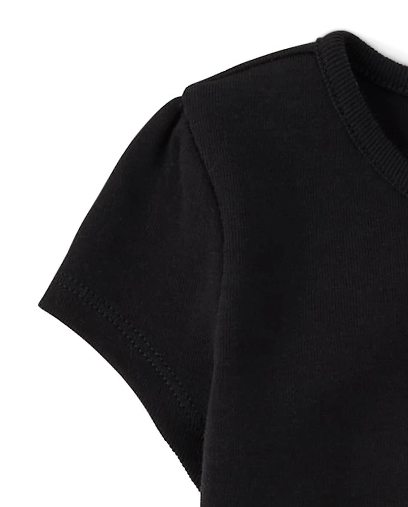 Girls Embroidered Mouse Top - Trick or Treat