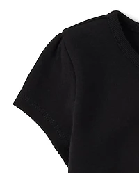Girls Embroidered Mouse Top - Trick or Treat