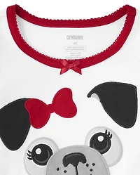 Girls Pug Snug Fit Cotton Pajamas