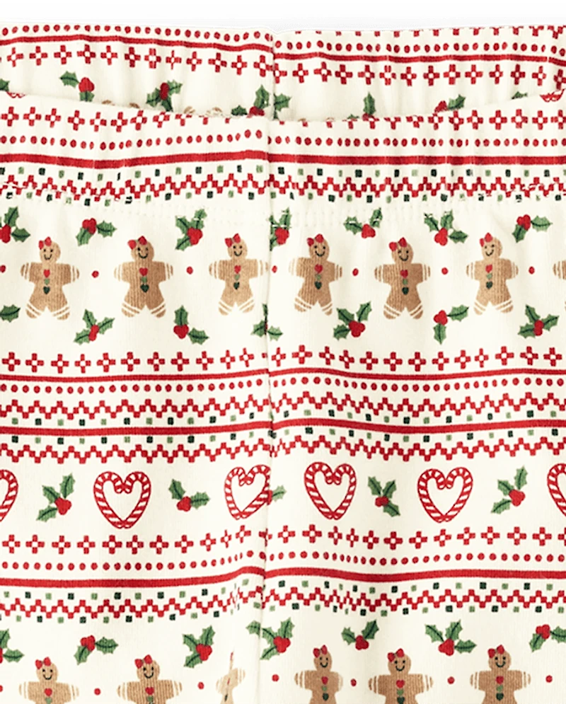 Girls Gingerbread Fairisle Leggings - House